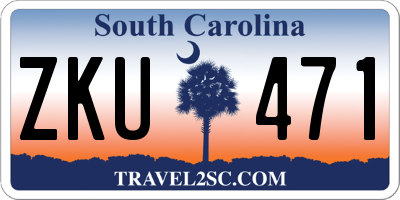 SC license plate ZKU471