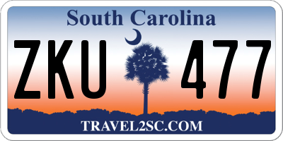 SC license plate ZKU477