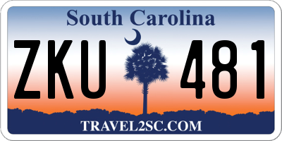 SC license plate ZKU481