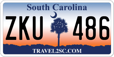 SC license plate ZKU486