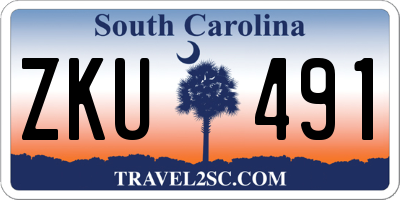 SC license plate ZKU491