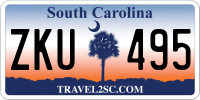 SC license plate ZKU495