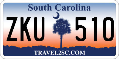 SC license plate ZKU510