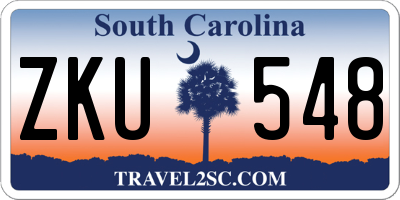 SC license plate ZKU548