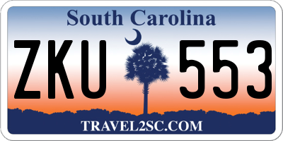 SC license plate ZKU553