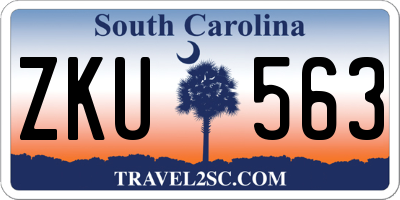 SC license plate ZKU563