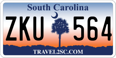 SC license plate ZKU564