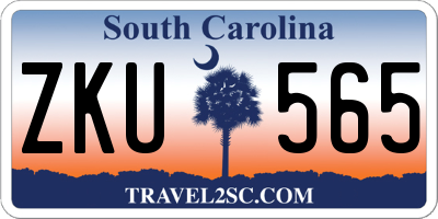 SC license plate ZKU565