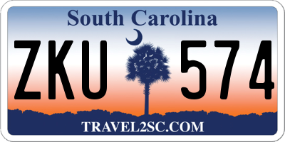 SC license plate ZKU574