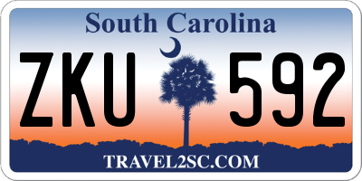 SC license plate ZKU592