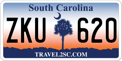 SC license plate ZKU620