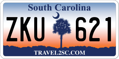 SC license plate ZKU621