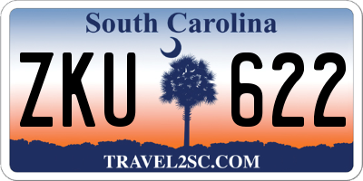SC license plate ZKU622