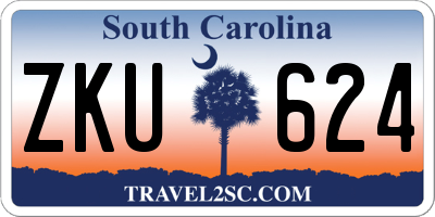 SC license plate ZKU624