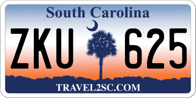SC license plate ZKU625
