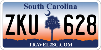 SC license plate ZKU628