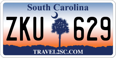 SC license plate ZKU629