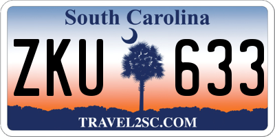 SC license plate ZKU633