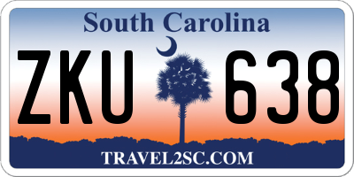 SC license plate ZKU638