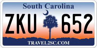 SC license plate ZKU652