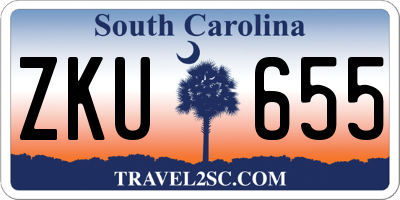 SC license plate ZKU655