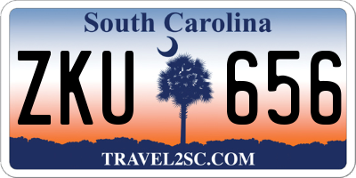 SC license plate ZKU656
