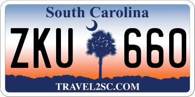 SC license plate ZKU660