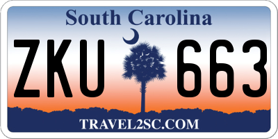 SC license plate ZKU663