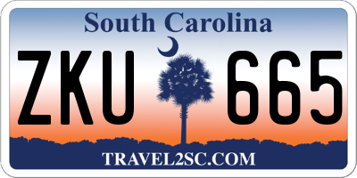 SC license plate ZKU665