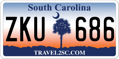 SC license plate ZKU686