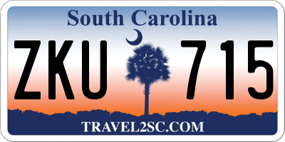 SC license plate ZKU715