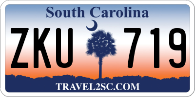 SC license plate ZKU719