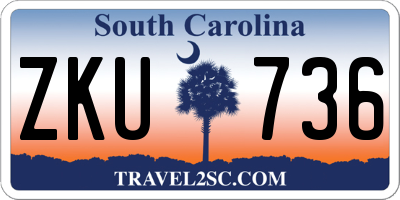 SC license plate ZKU736