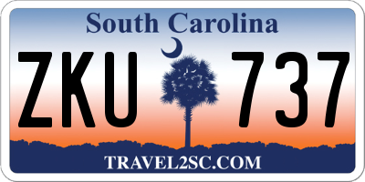 SC license plate ZKU737