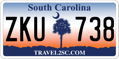 SC license plate ZKU738