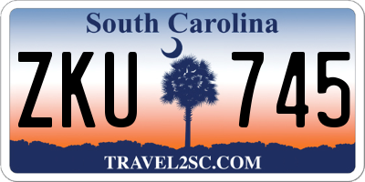 SC license plate ZKU745
