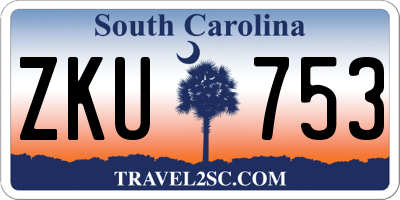 SC license plate ZKU753