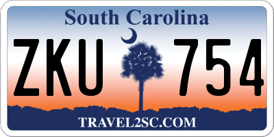 SC license plate ZKU754