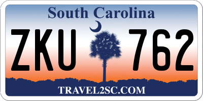 SC license plate ZKU762