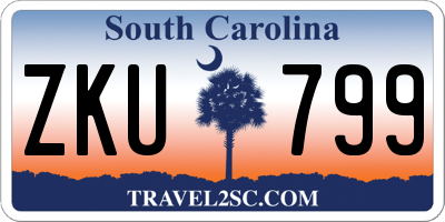 SC license plate ZKU799