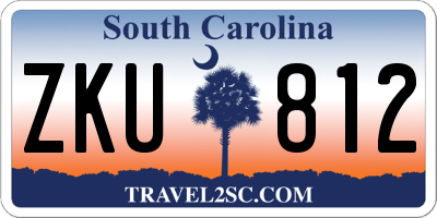 SC license plate ZKU812