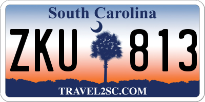 SC license plate ZKU813