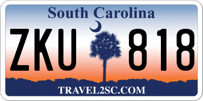 SC license plate ZKU818