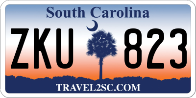 SC license plate ZKU823