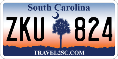 SC license plate ZKU824