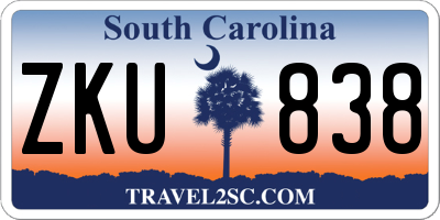 SC license plate ZKU838