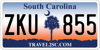 SC license plate ZKU855