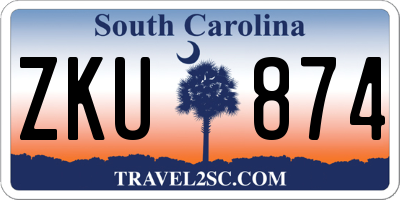 SC license plate ZKU874