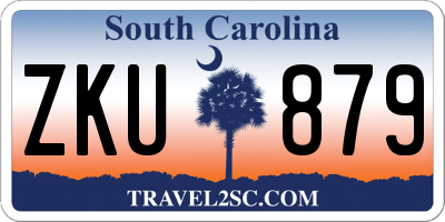 SC license plate ZKU879