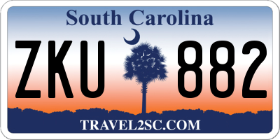 SC license plate ZKU882